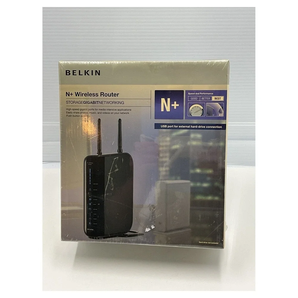 Belkin N+ Wireless Router High-Speed USB Port - Picture 1 of 4